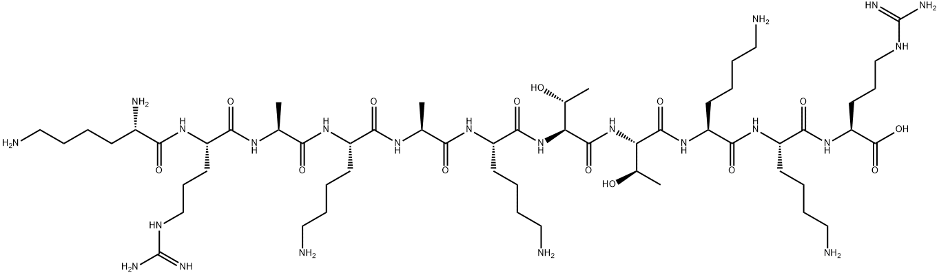 lysyl-arginyl-alanyl-lysyl-alanyl-lysyl-threonyl-threonyl-lysyl-lysyl-arginine