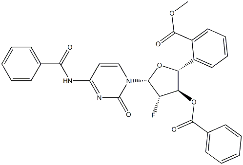 N-[1-[3,5-二-O-苯甲酰基-2-脱氧-2-氟-BETA-D-阿拉伯呋喃糖基]-1,2-二氢-2-氧代-4-嘧啶基]苯甲酰胺