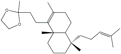 5-[2-(2-Methyl-1,3-dioxolan-2-yl)ethyl]-1α-(4-methyl-3-pentenyl)-1,4aβ,6-trimethyl-1,2,3,4,4a,7,8,8a-octahydronaphthalene