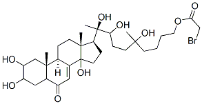 2,3,14,20,22,25-hexahydroxy-26-(3-bromoacetoxypropyl)cholest-7-en-6-one