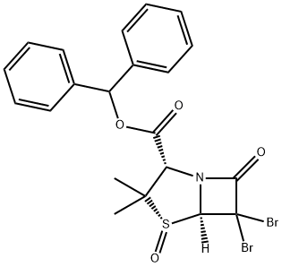 (2S,5R)-6,6-Dibromo-2β-(benzhydryloxycarbonyl)-3,3-dimethyl-7-oxo-4-thia-1-azabicyclo[3.2.0]heptane-4-oxide