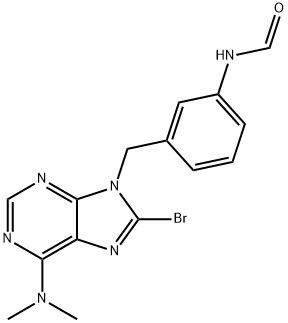 8-bromo-6-(dimethylamino)-9-(3-formamidobenzyl)-9H-purine