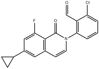 2-chloro-6-(6-cyclopropyl-8-fluoro-1-oxoisoquinolin-2(1H)-yl)benzaldehyde