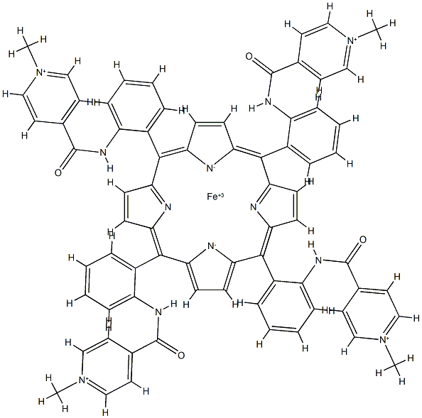 Fe(III)-alpha,alpha,alpha,beta-tetra-ortho-(N-methyl-isonicotinamidophenyl)porphyrin