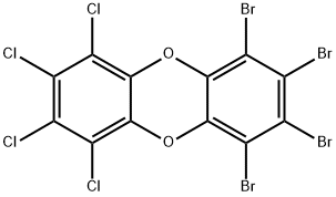1,2,3,4-Tetrabromo-6,7,8,9-tetrachlorodibenzo(b,e)(1,4)dioxin