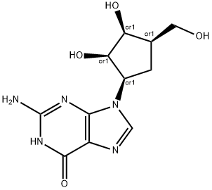 2-amino-1,9-dihydro-9-(2,3-dihydroxy-4-(hydroxymethyl)cyclopentyl)-6H-purin-6-one