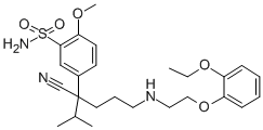 5-(1-cyano-4-((2-(2-ethoxyphenoxy)ethyl)amino)-1-isopropylbutyl)-2-methoxybenzenesulfonamide
