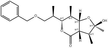 6-(3-benzyloxy-2-propyl)-2-hydroxy-2,3,7-trimethylhexahydro-4H-furo(3,2-c)pyran-4-one