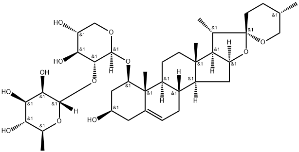 25(S)-鲁斯可皂苷元-1-O-Α-L-吡喃鼠李糖基-(1→2)-Β-D-吡喃木糖苷