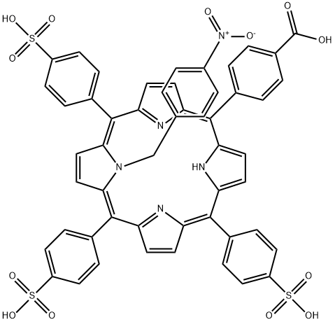 N-4-nitrobenzyl-5-(4-carboxyphenyl)-10,15,20-tris(4-sulfophenyl)porphine