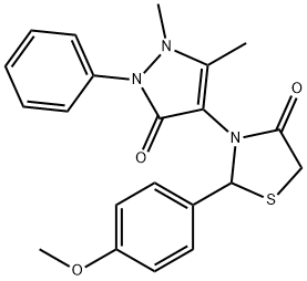 3-(1,5-dimethyl-3-oxo-2-phenyl-2,3-dihydro-1H-pyrazol-4-yl)-2-(4-methoxyphenyl)-1,3-thiazolidin-4-one