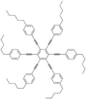 1,2,3,4,5,6-hexakis[2-(4-pentylphenyl)ethynyl]benzene