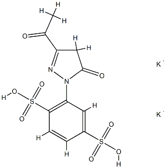 3-ACETYL-1-[2.5-DISULFOPHENYL]-2-PYRAZDIN-5ONE,DIPOTASSIUM