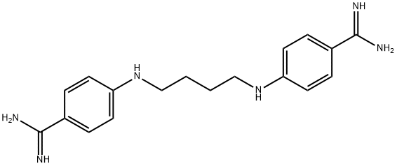 4-[4-[(4-carbamimidoylphenyl)amino]butylamino]benzenecarboximidamide