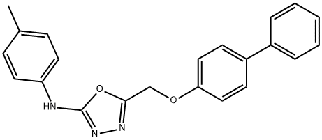 5-(((1,1'-Biphenyl)-4-yloxy)methyl)-N-(4-methylphenyl)-1,3,4-oxadiazol-2-amine