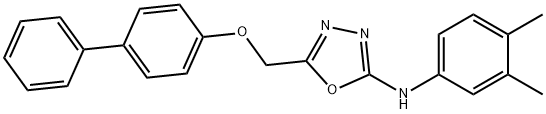 5-(((1,1'-Biphenyl)-4-yloxy)methyl)-N-(3,4-dimethylphenyl)-1,3,4-oxadiazol-2-amine