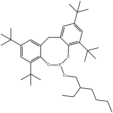 12H-二苯并[D,G][1,3,2]二氧杂磷酸,2,4,8,10-四(1,1-二甲基乙基)-6-[(2-乙基己基)氧基]-