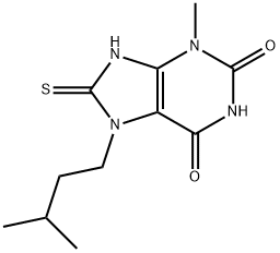 7-isopentyl-8-mercapto-3-methyl-3,7-dihydro-1H-purine-2,6-dione