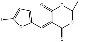 5-[(5-碘呋喃-2-基)甲亚基]-2,2-二甲基-1,3-二四氢吡喃-4,6-二酮
