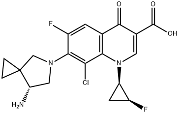 7-[(4S)-4-氨基-6-氮杂螺[2.4]庚烷-6-基]-8-氯-6-氟-1-[(1R,2S)-2-氟环丙基]-4-氧代喹啉-3-羧酸