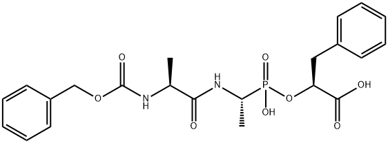 O-((-((N-(phenylmethoxycarbonyl)alanyl)amino)ethyl)hydroxyphosphinyl)-3-phenylacetate