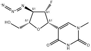 1-methyl-5-(3-azido-2,3-dideoxy-2-fluoro-beta-arabinofuranosyl)uracil