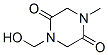 2,5-Piperazinedione,1-(hydroxymethyl)-4-methyl-(9CI)