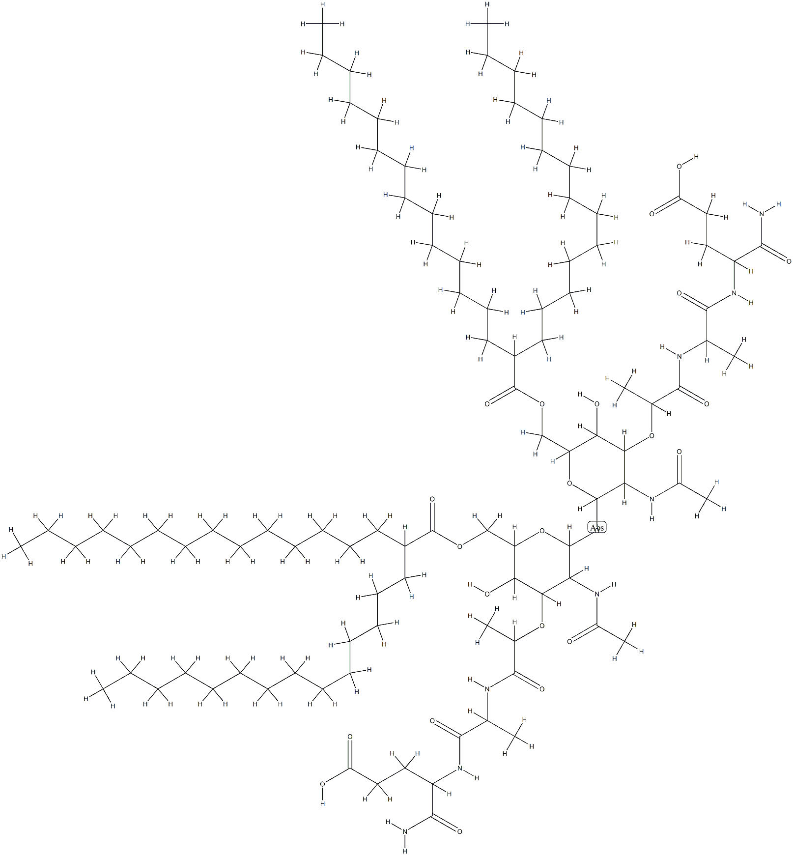 2,2'-O-(2,2'-diacetamido-2,3,2',3'-tetradeoxy-6,6'-di-O-(2-tetradecylhexadecanoyl)-alpha,alpha'-trehalose-3,3'-diyl)bis(N-lactoyl-alanyl-isoglutamine)