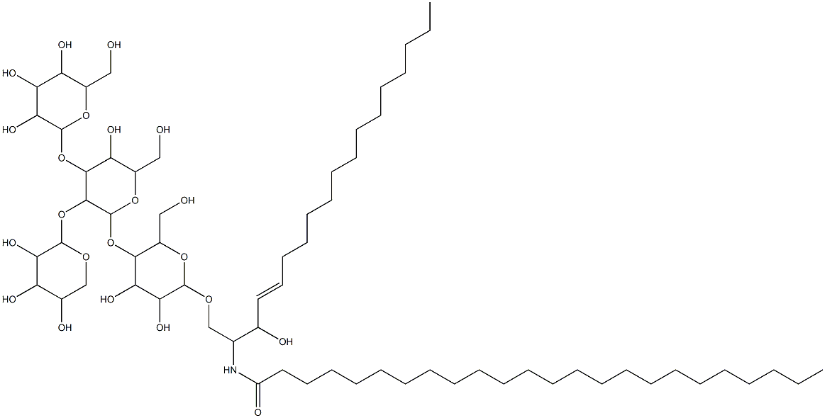 O-mannopyranosyl-(1-3)-O-xylopyranosyl-(1-2)-O-mannopyranosyl-(1-4)-O-glucopyranosyl-(1-1)-2-N-tetracosanoylsphingenine