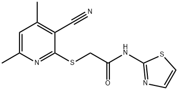 2-((3-cyano-4,6-dimethylpyridin-2-yl)thio)-N-(thiazol-2-yl)acetamide