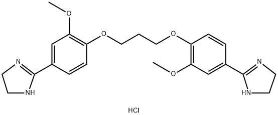 2-[4-[3-[4-(4,5-dihydro-1H-imidazol-2-yl)-2-methoxy-phenoxy]propoxy]-3-methoxy-phenyl]-4,5-dihydro-1H-imidazole