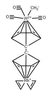 2,2,2-tricarbonyl-1,1-bis(ethylene)-mu-(eta(5),eta(5)-fulvalene)-2-methylrhodiumtungsten