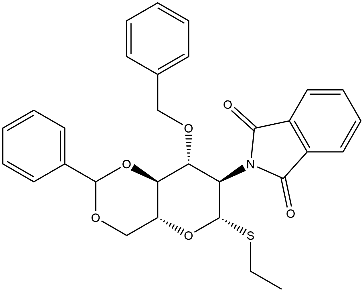 3-O-苄基-4,6-O-亚苄基-2-脱氧-2-邻苯二甲酰亚胺-Β-D-硫代吡喃葡萄糖苷乙基