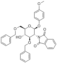 4-甲氧苯基3,6-二-O-苄基-2-脱氧-2-苯二甲酰亚氨基-Β-D-吡喃葡萄糖苷