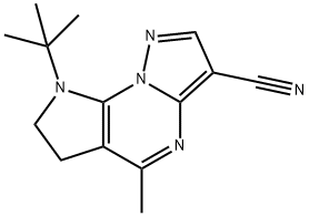 8-tert-butyl-6,7-dihydropyrrolo(3,2-e)-5-methylpyrazolo(1,5-a)pyrimidine-3-carbonitrile