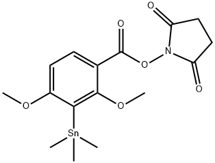 N-succinimidyl-2,4-dimethoxy-3-(trimethylstannyl)benzoate