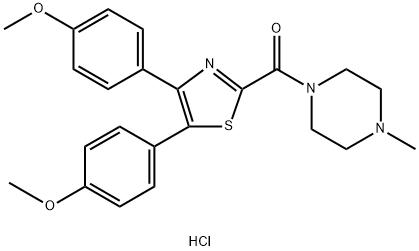 1-[[4,5-双(4-甲氧基苯基)-2-噻唑]羰基]-4-甲基哌嗪盐酸盐