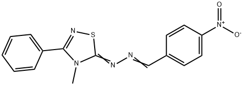 4-Methyl-3-phenyl-D2-1,2,4-thiadiazolin-5-one-p-nitro-benzaldehydeazine