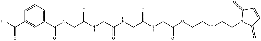 5-(N-maleimido)-3-oxapentyl-(2-((3-carboxybenzoyl)thio)acetyl)glycyl-glycyl-glycinate