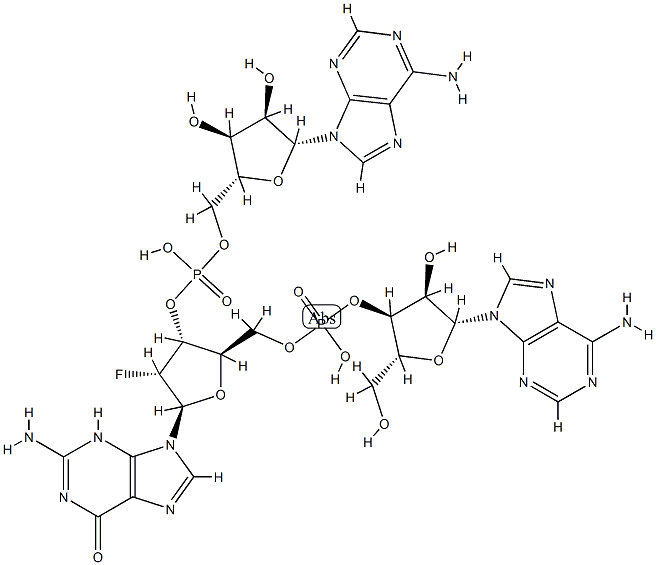 adenyl-(3',5')-2'-deoxyfluoroguanylyl-(3',5')-adenosine