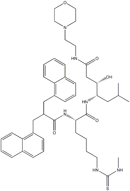 N-[(S)-1-[[[(1S,2S)-2-Hydroxy-1-(2-methylpropyl)-4-[[2-(4-morpholinyl)ethyl]amino]-4-oxobutyl]amino]carbonyl]-5-[[(methylamino)thioxomethyl]amino]pentyl]-α-(1-naphtylmethyl)-1-naphthalenepropionamide