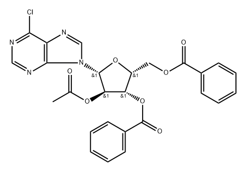 6-chloro-purine-9--D-(2-O-acetyl-3,5-di-O-benzoyl)xylo-furanoside