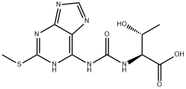 2-methylthio-N(6)-(N-threonylcarbonyl)adenine