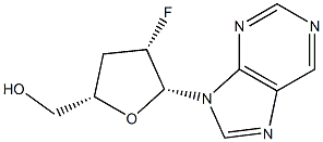 9-(2',3'-dideoxy-2'-fluoroarabinofuranosyl)purine