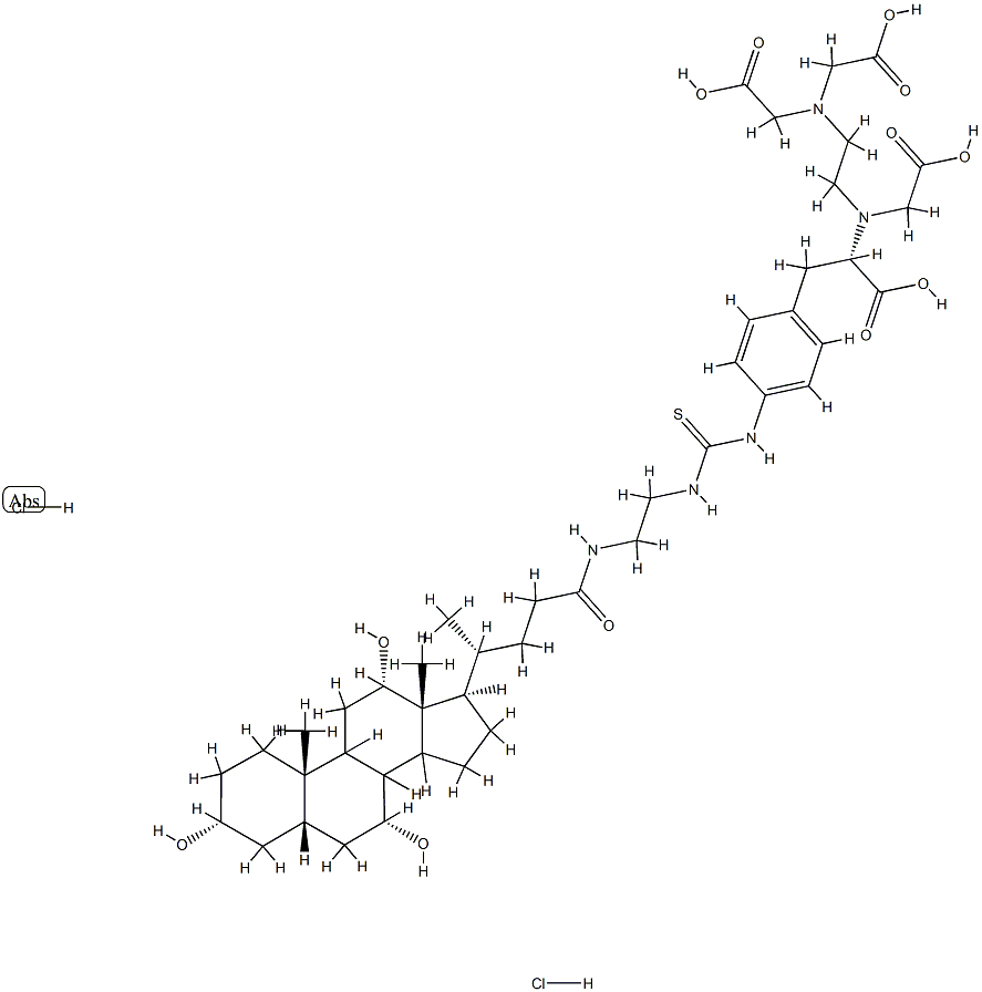 N-carboxymethyl)-N-(2-(bis(carboxymethyl)amino)ethyl)-3-(4-(N'-(2-((3,7,12-trihydroxycholan-24-oyl)amino)ethyl)(thioureido)phenyl)alanine