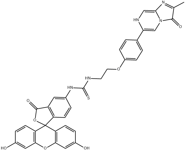 3,7-二氢-6-[4-[2-[N'-(5-荧光素)硫脲基]乙氧基]苯基]-2-甲基咪唑[1.2-A]并吡嗪-3-酮[化学发光试剂]