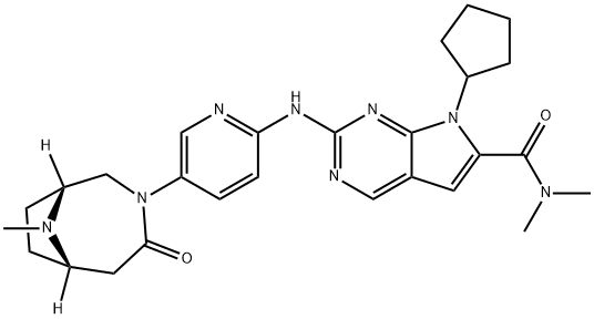 7-环戊基-N,N-二甲基-2-[[5-[(1R,6S)-9-甲基-4-氧代-3,9-二氮杂双环[4.2.1]壬烷-3-基]-2-吡啶基]氨基]-7H-吡咯并[2,3-D]嘧啶-6-甲酰胺