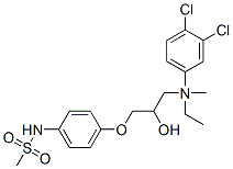 1-(4-methanesulfonamidophenoxy)-3-(N-methyl-3,4-dichlorophenylethylamino)-2-propanol