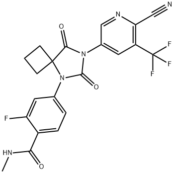 4-(7-(6-cyano-5-(trifluoromethyl)pyridin-3-yl)-6,8-dioxo-5,7-diazaspiro[3.4]octan-5-yl)-2-fluoro-N-methylbenzamide