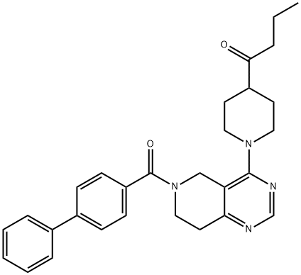 1-{1-[6-(biphenyl-4-ylcarbonyl)-5,6,7,8-tetrahydropyrido[4,3-d]pyrimidin-4-yl]piperidin-4-yl}butan-1-one